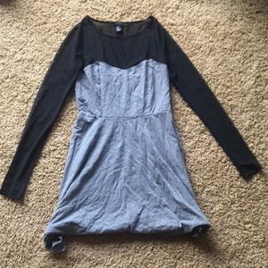 Gray & black dress